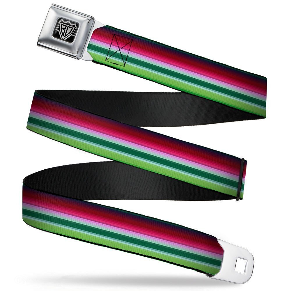 6522 Seatbelt Belt - Zarape1 Horizontal Red/White/Green - 1.0" Wide - 20-36
